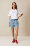 Slouchy Split Hem Tee, WHITE/CERES ROPE - alternate image 6