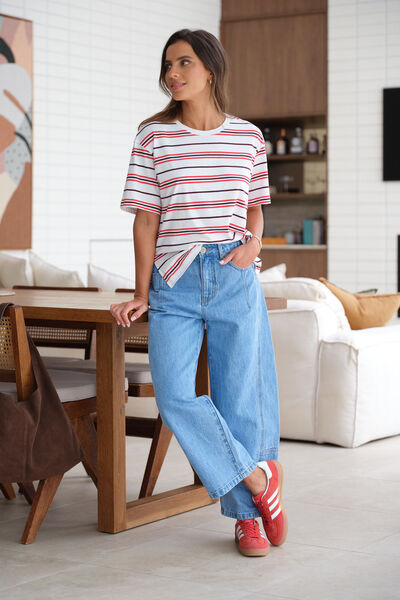 Darted Barrel Jean, VINTAGE BLUE