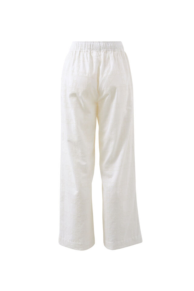 The Lounge Pant, WHITE BRODERIE