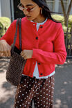 Nelly Long Sleeve Knit Cardi, FIERY RED - alternate image 4