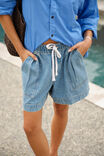 Darcy Relaxed Everyday Short, WASHED VINTAGE BLUE - alternate image 1