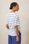 Stevie Slouchy Tee, WHITE/SEAFOAM STRIPE - example image 6