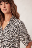 Boxy Shirt Dress, LEOPARD LINEN BLEND - alternate image 4