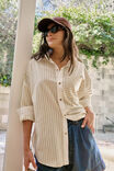 SUNNY YELLOW STRIPE WHITE COLLAR