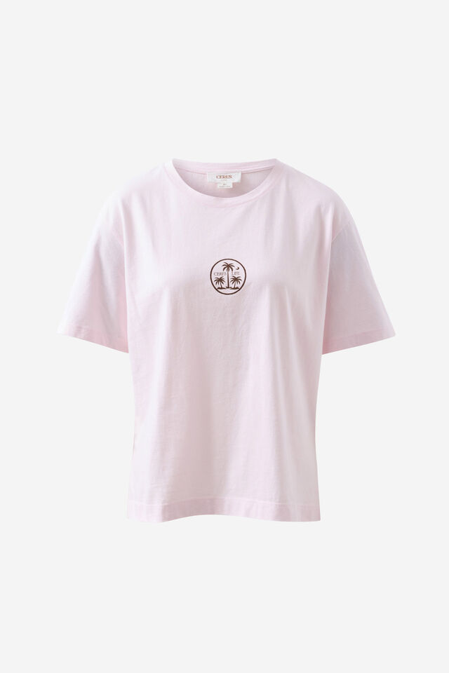 Stevie Slouchy Tee, SUNFADED TINT/ISLAND PRINT