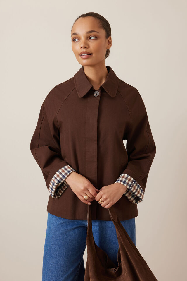 Pia Coat, CHOCOLATE