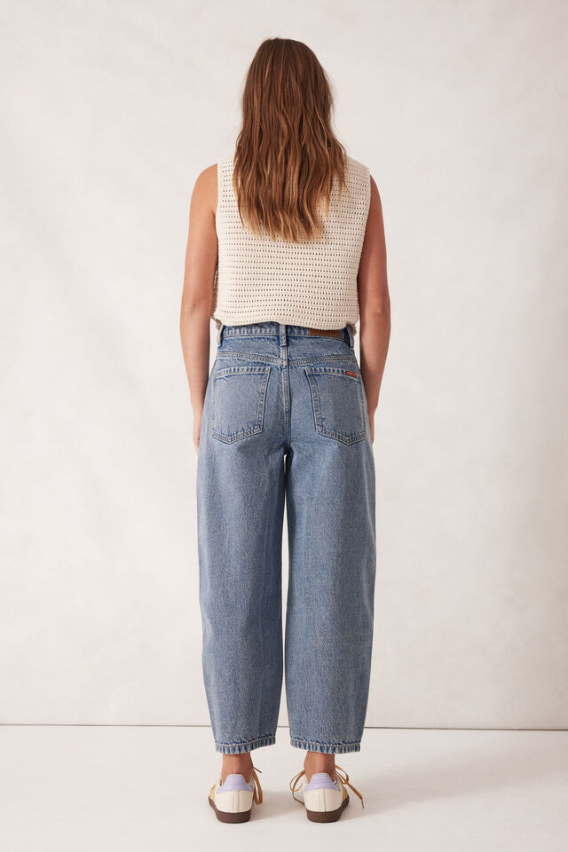 Tapered Barrel Jean, MID VINTAGE BLUE