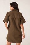 Side Pocket Boxy Dress, DEEP OLIVE - alternate image 5