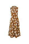 Sleeveless Midi Shirt Dress, NUTMEG LEAF - alternate image 2