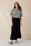 Soft Maxi Skirt, BLACK - alternate image 1