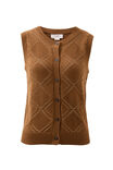 Dahlia Diamond Knit Vest, TOFFEE - alternate image 2