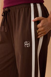 Gigi Wide Leg Terry Trackpant, CHOCOLATE SIDE STRIPE - alternate image 5