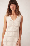 Square Knit Midi Tank Dress, ECRU - alternate image 5