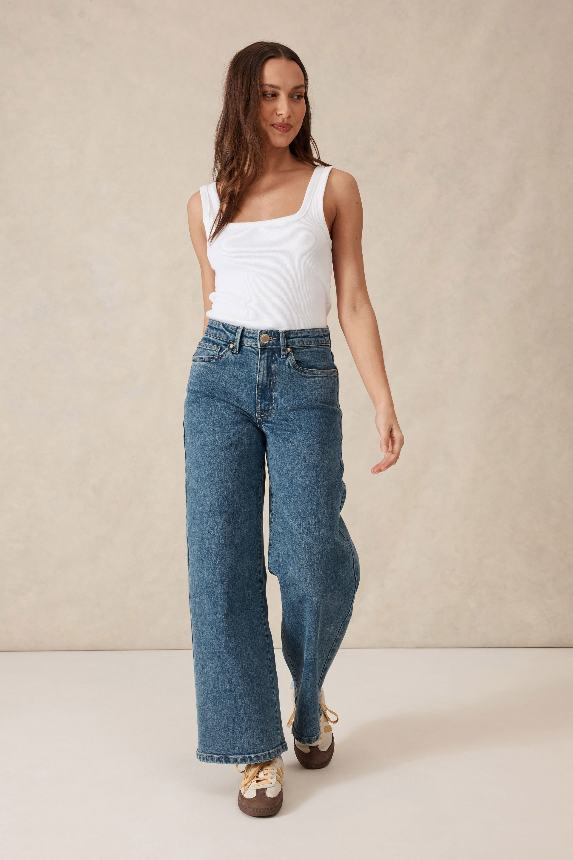 Organic Contour Rib Square Neck Tank | Ceres Life