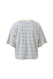 Phoebe Premium Tee, MILK/PRUSSIAN BLUE STRIPE - example image 3