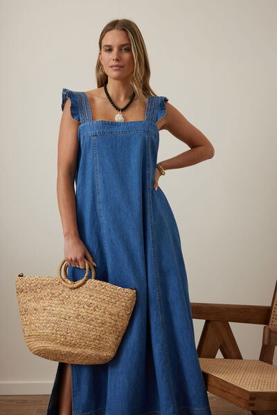 Nola Midi Dress, FRESH INDIGO