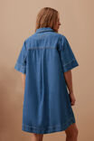 Ava Short Sleeve Mini Dress, FRESH INDIGO - alternate image 3