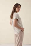 Roll Cuff Tee In Australian Cotton, RAINY DAY/COCO JUMBO AUTHENTICALLY - alternate image 3