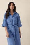 Classic Shirt Dress Jf, CLASSIC BLUE PRINTED STRIPE ORGANIC COTTON - alternate image 5