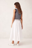 Poplin Maxi Skirt Jf, WHITE - alternate image 3