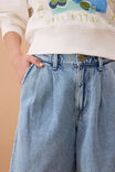 Sylvie Longline Pleat Denim Short, VINTAGE BLUE - alternate image 4
