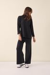 Soft Knit Wide Leg Pant In Recycled Blend, CHARCOAL MARLE - alternate image 5