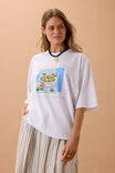 Liv Oversized Tee, WHITE/LA BELLE VITA - alternate image 6