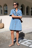 Relaxed Shirt Dress, MID VINTAGE BLUE - alternate image 7
