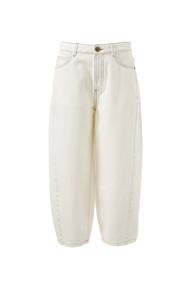 Maggie Tapered Barrel Jean, FRESH ECRU