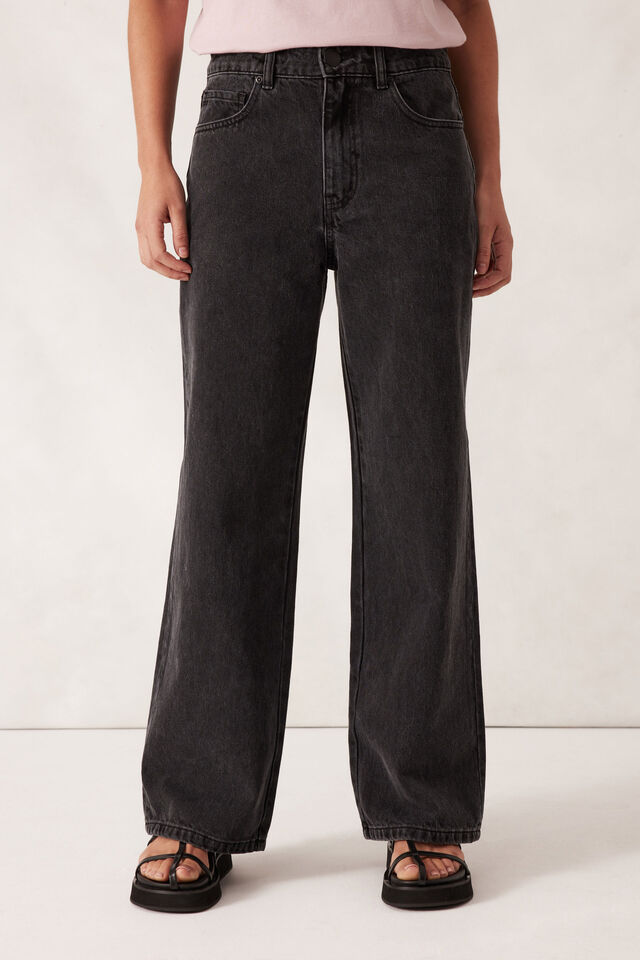 Frankie Loose Straight Jean, WASHED BLACK