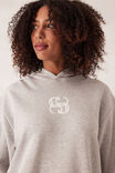 Oversized Slouchy Hoodie, GREY MARLE LOGO - alternate image 4
