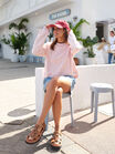 Seamed Fleece Top, SHELL PINK - alternate image 4