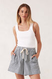 Relaxed Everyday Short, LAGOON BLUE STRIPE - alternate image 4