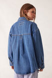 Bobbi Side Pocket Denim Shacket, INDIGO - example image 3