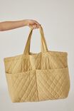 Quilted Tote Bag, MELLOW YELLOW