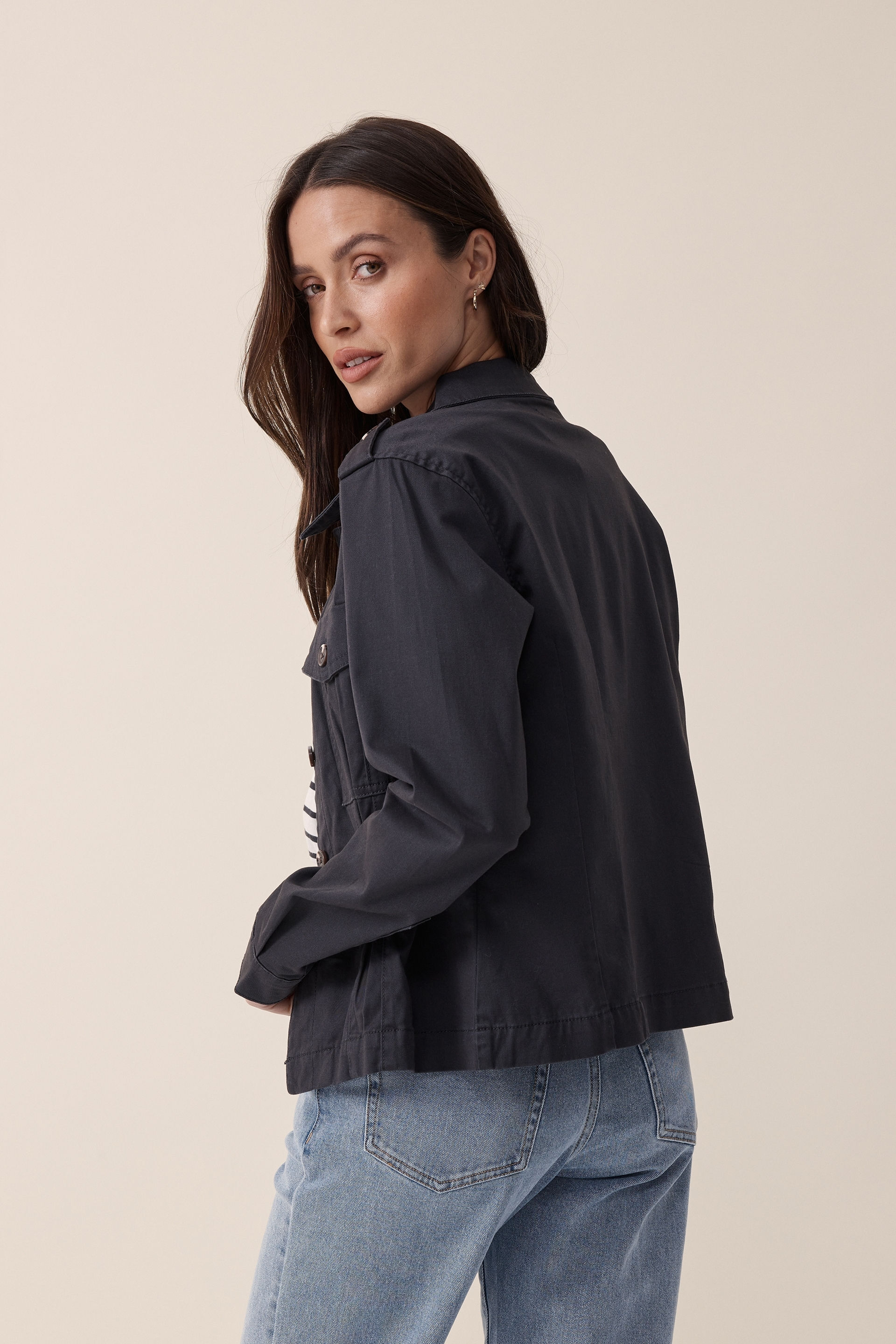 Fitted utility new arrivals jacket