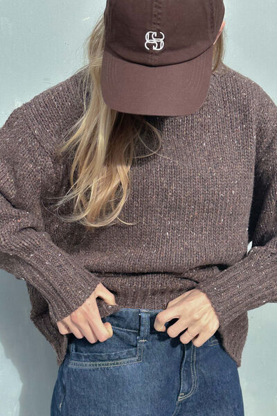 Lofty Knit Crew, CHOC FLECK