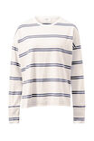 Slouchy Long Sleeve  Tee, VANILLA/MOONLIGHT DOUBLE STRIPE - alternate image 2