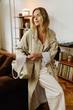 Rowan Longline Jacket, STONE - example image 1