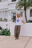 Stevie Slouchy Tee, WHITE/CERES FLORA - example image 5