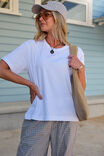 Stevie Slouchy Tee, WHITE - alternate image 5