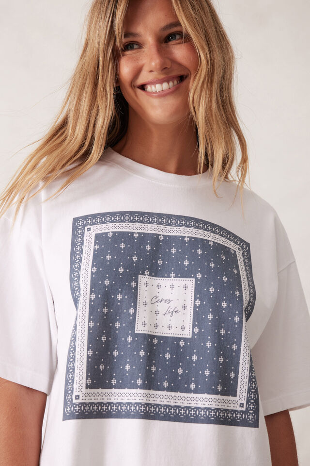 Tully Boyfriend Tee, MOONLIGHT BANDANA PRINT