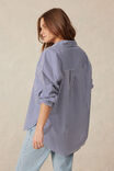 Oversized Shirt, COLLEGE BLUE WHITE NARROW STRIPE - alternate image 5