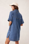 Relaxed Shirt Dress, FRESH INDIGO - alternate image 3