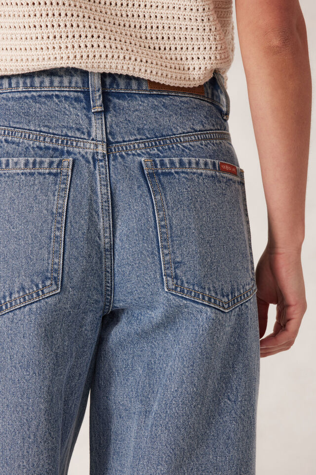 Tapered Barrel Jean, MID VINTAGE BLUE