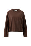 Beau Long Sleeve Slouchy Tee, BRUNETTE - example image 2