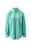 Peta Oversized Shirt, ZESTY GREEN TRIPLE STRIPE - alternate image 2