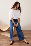 Andie Wide Leg Drawstring Pant, FRESH INDIGO - example image 4