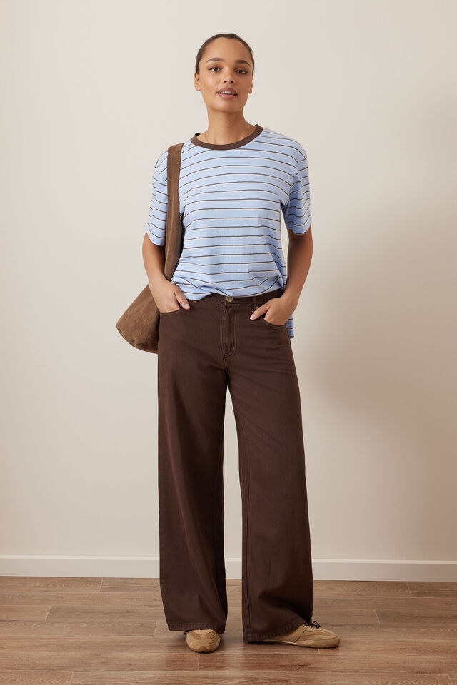 Willow Soft Wide Leg Jean, CHOCOLATE