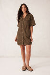 Side Pocket Boxy Dress, DEEP OLIVE - alternate image 6